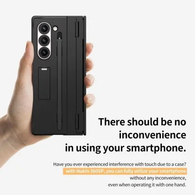 Cover Samsung Z Fold 6 Nukin 360 With Stand And Pencil Slot Araree - Black